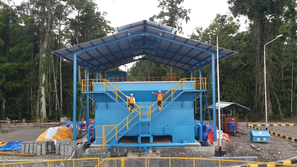 PA kapasitas 100 liter/detik dengan design by MUFEN untuk proyek PT Freeport – Kuala Kencana, Timika.