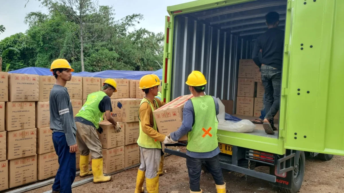 Pengiriman Filter Nozzle untuk Pergantian Unit Sistem Filtrasi